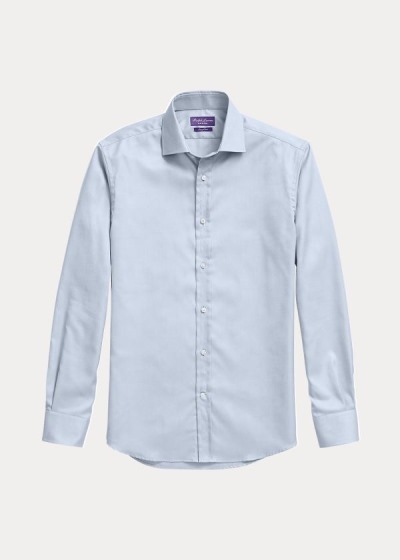 Camisa De Vestir Ralph Lauren Hombre Azules Claro - Cotton Oxford - ZHAPR4078